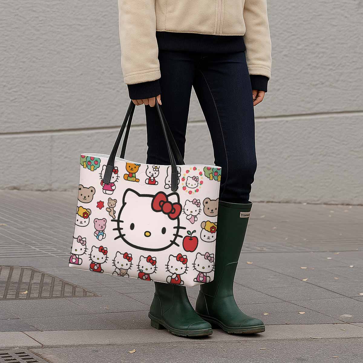 Hello Kitty Cute Pink Hand Bag and Mini Purse Set