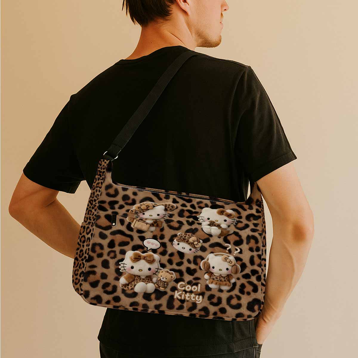 Hello Kitty Leopard Messenger Bag