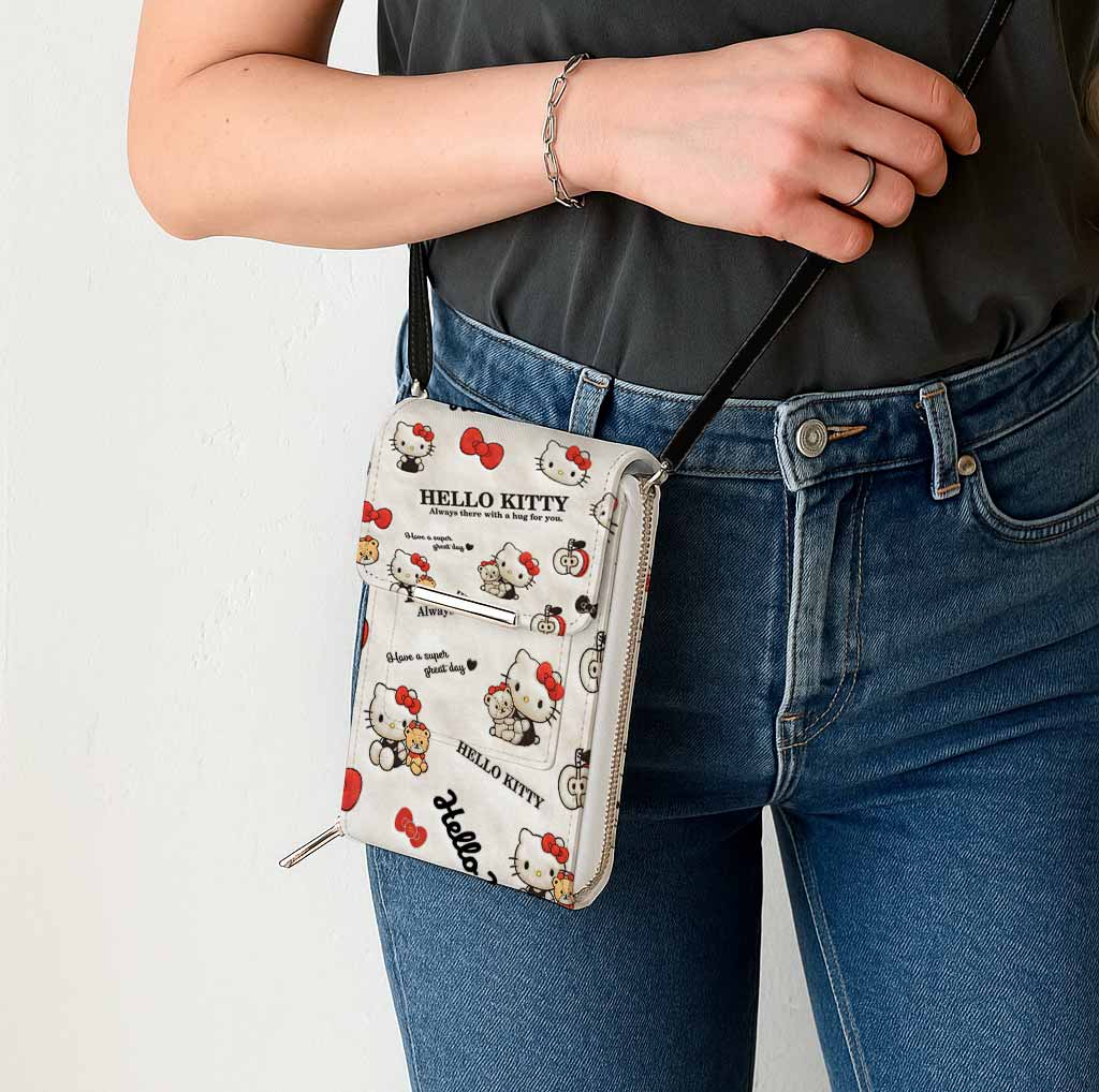 Hello Kitty Fluffy Plush Mobile Phone Chest Bag