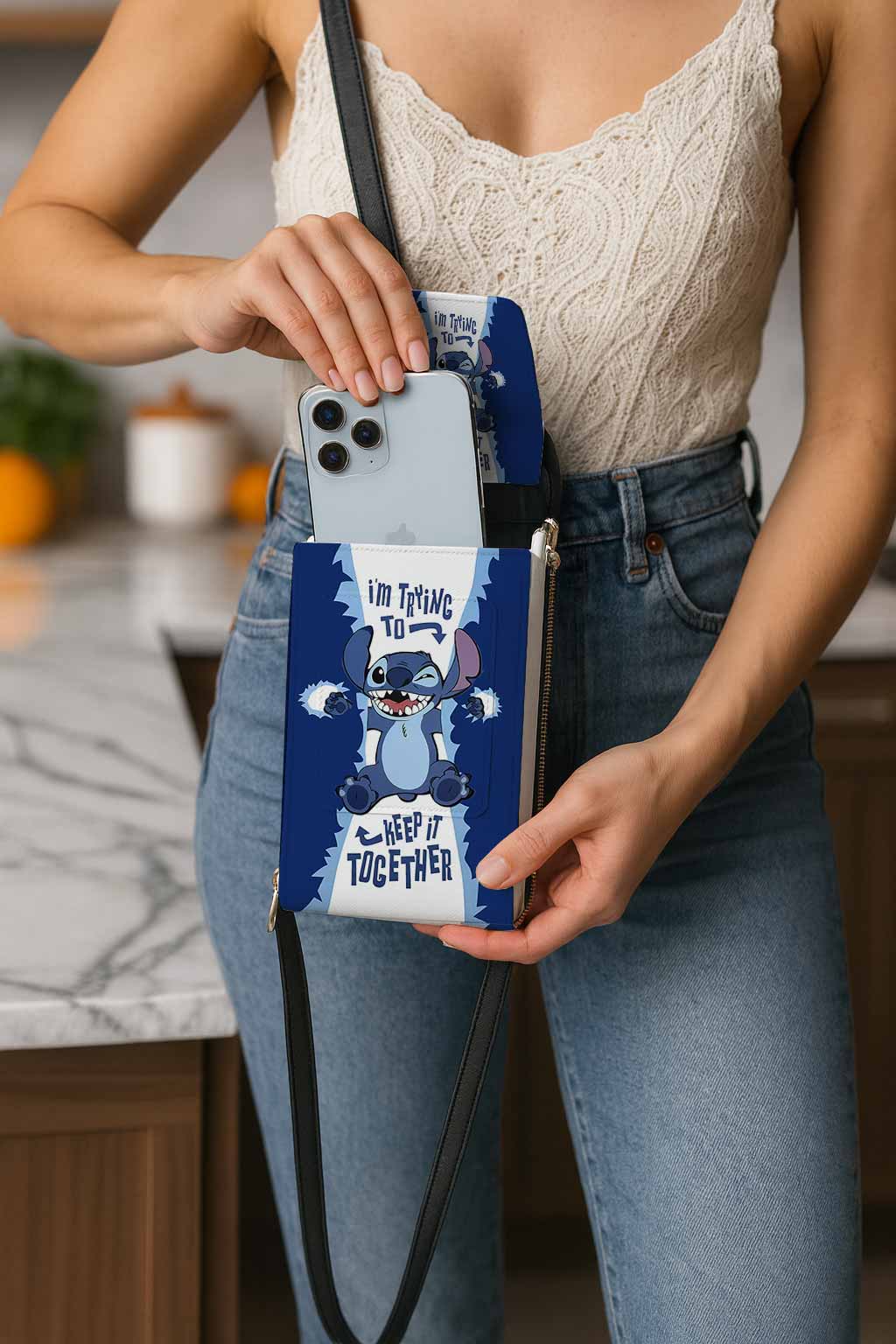Stitch Keep it Together Mobile Phone Chest Bag