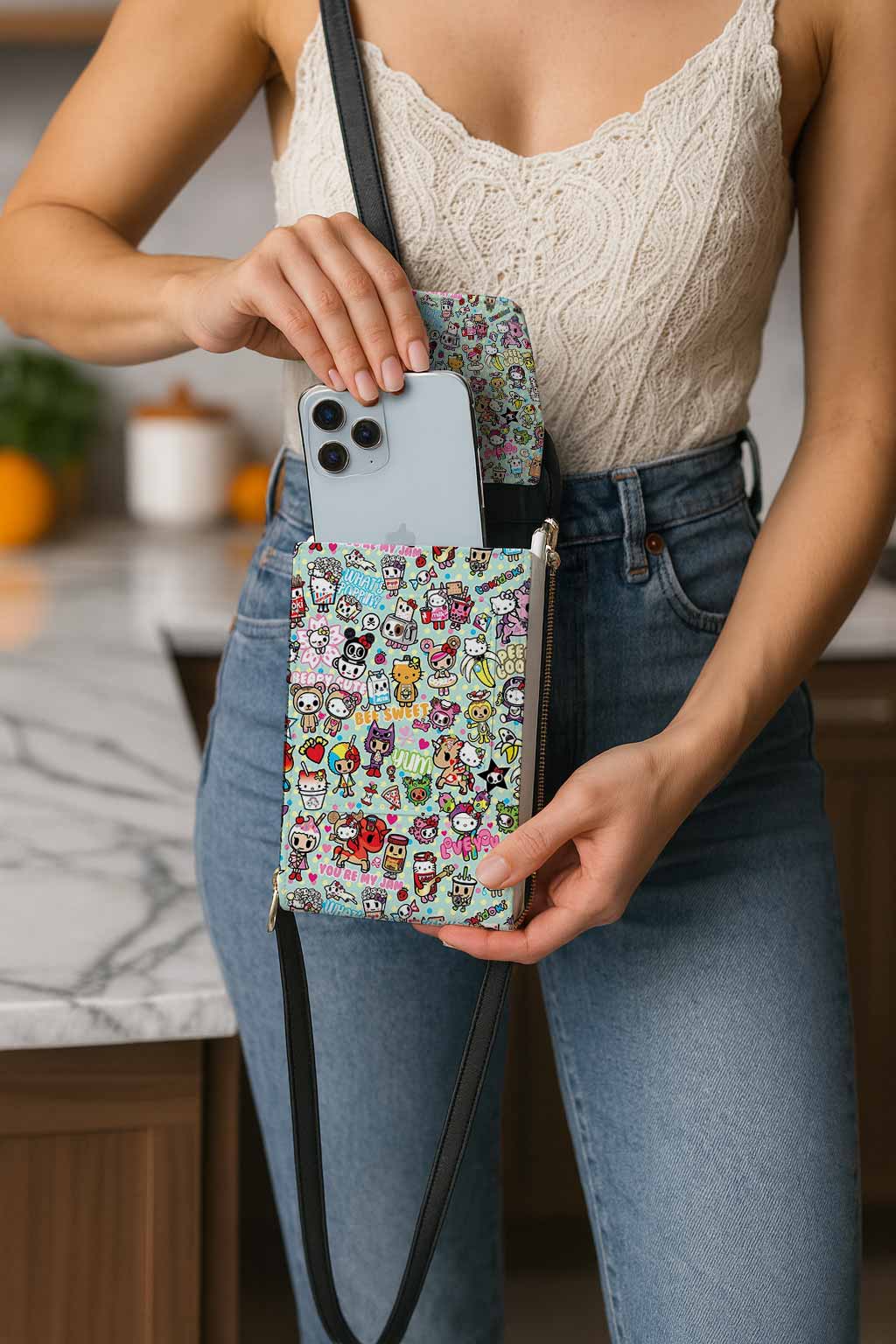 Hello Kitty Joyful Mobile Phone Chest Bag