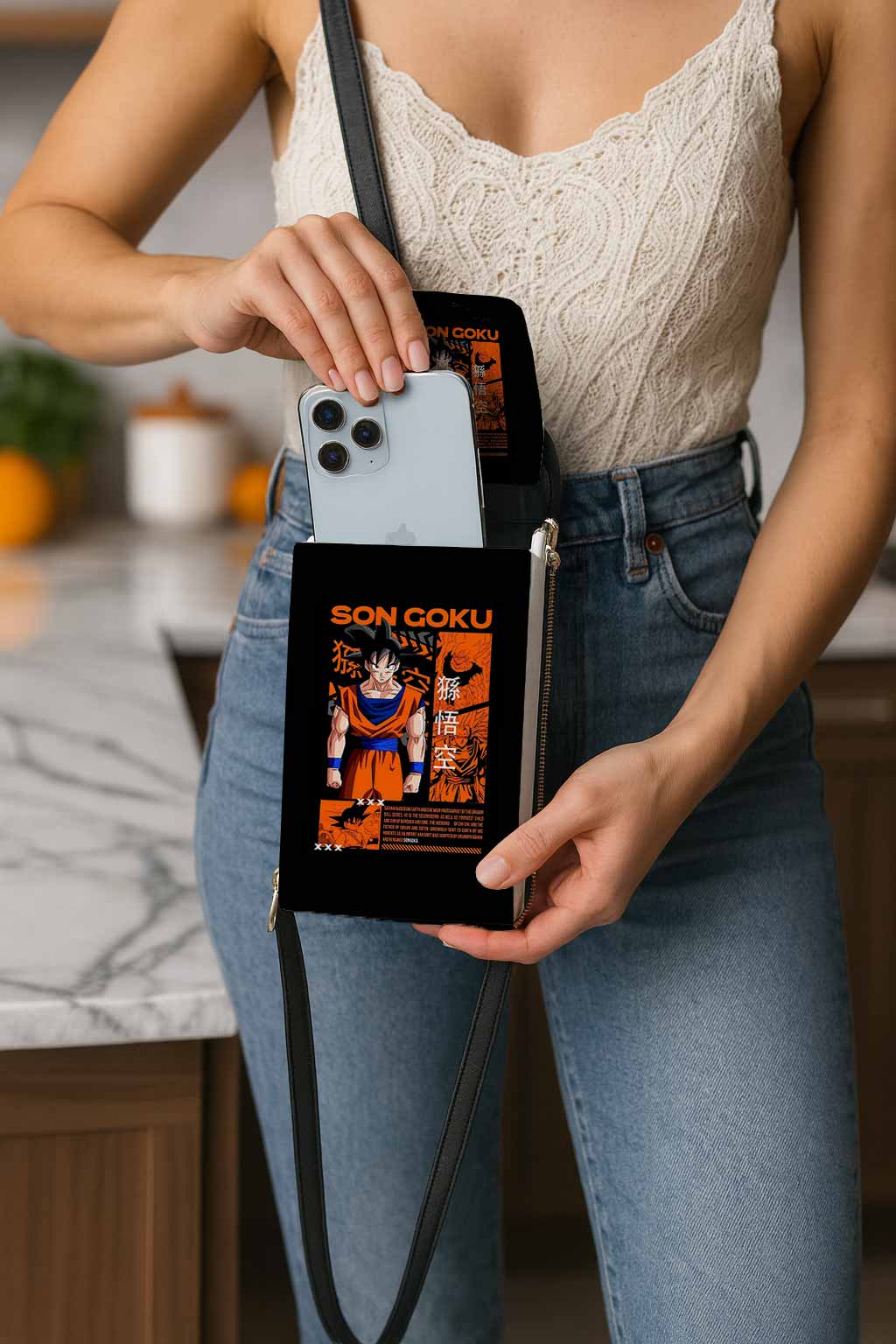 Dragon Ball Son Goku Mobile Phone Chest Bag