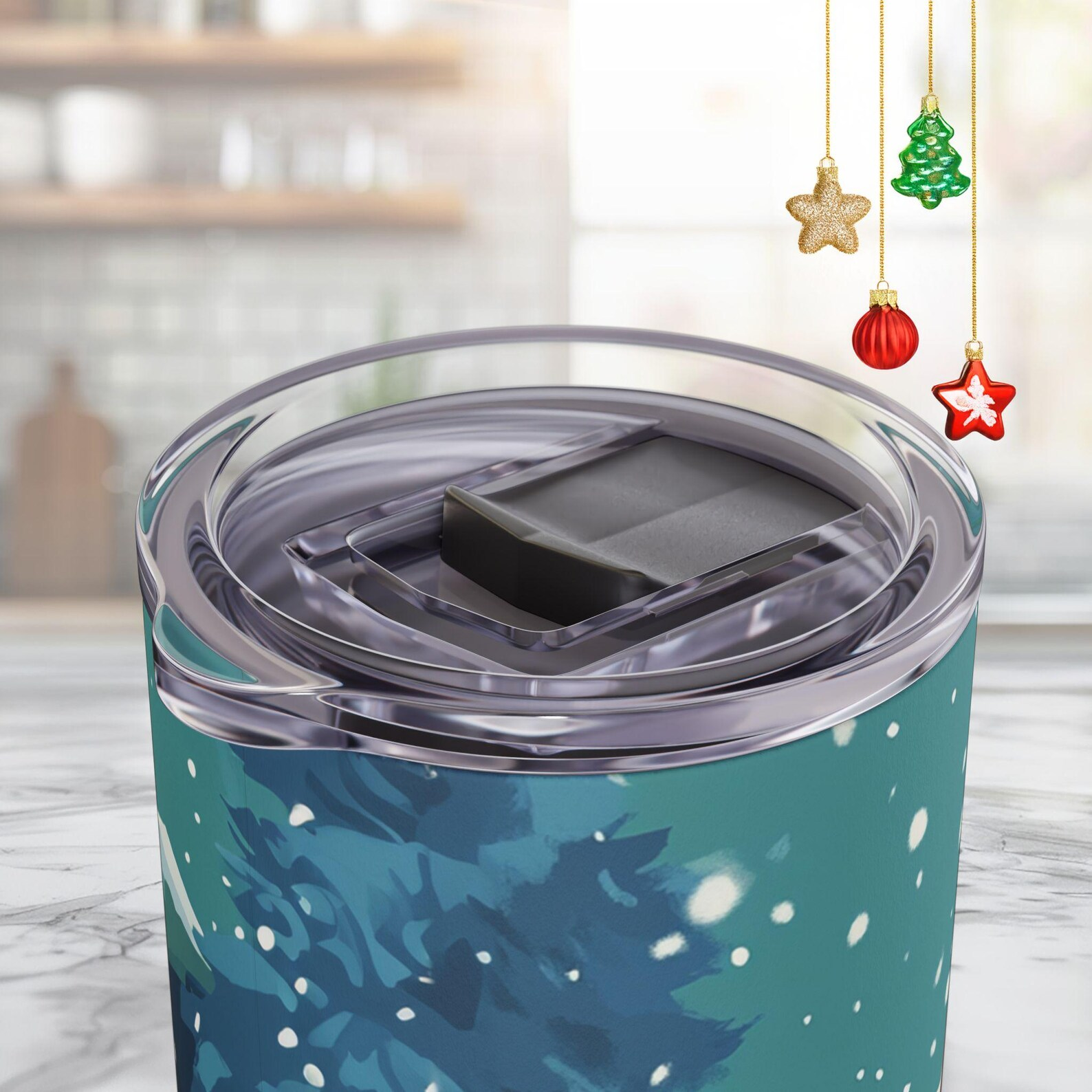 Pitbull Santa on a Sleigh Full Tumbler