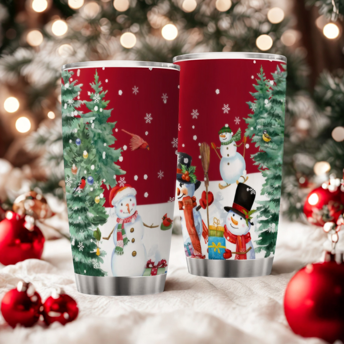 Christmas Snowman Holiday Tumbler