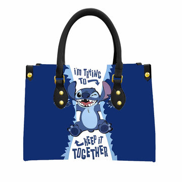 Stitch Keep it Together Women Tote Bag with Black Handles