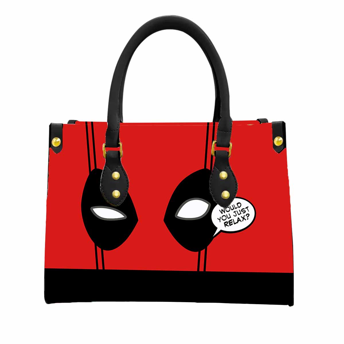Deadpool Would You Just Relax Women Tote Bag with Black Handles