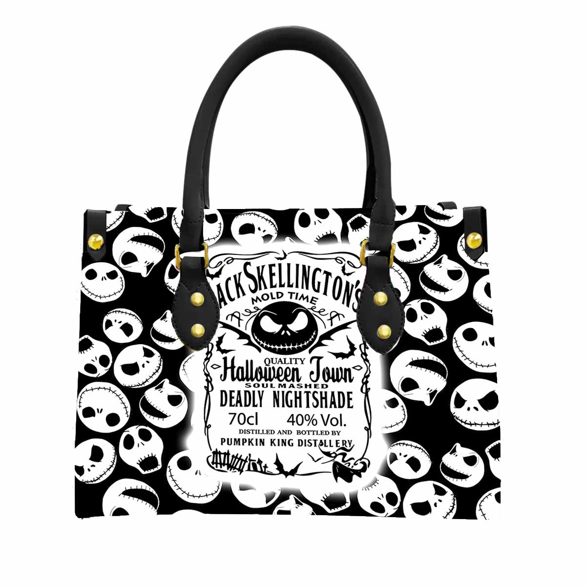 Jack Skellington's Mold Time Women Tote Bag with Black Handles