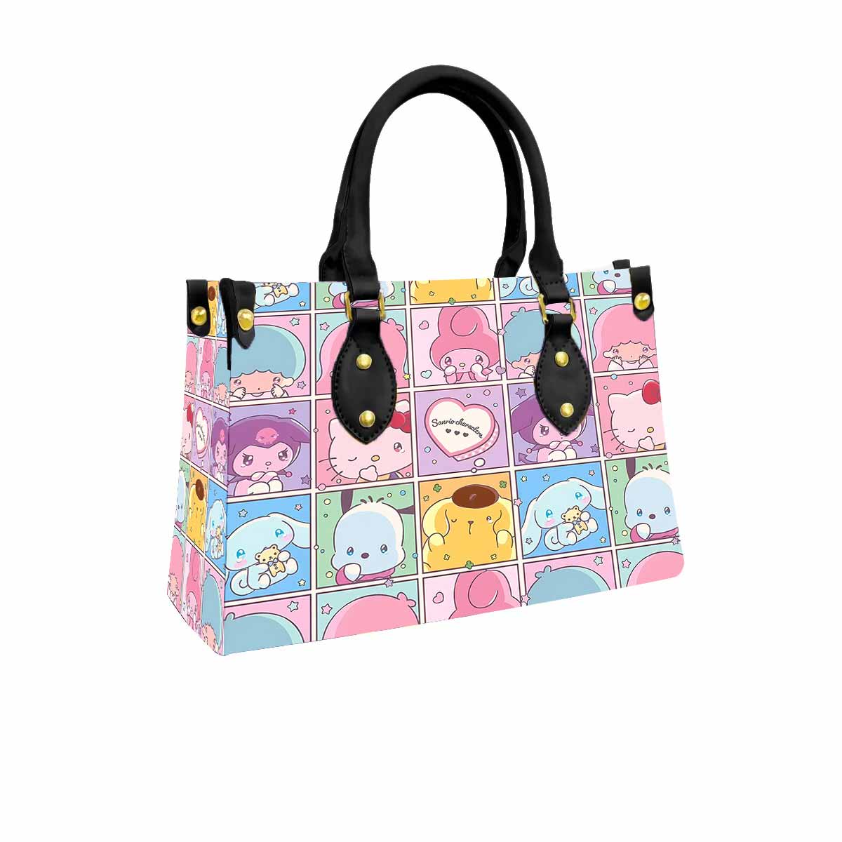 Hello Kitty And Friends Women Tote Bag with Black Handles