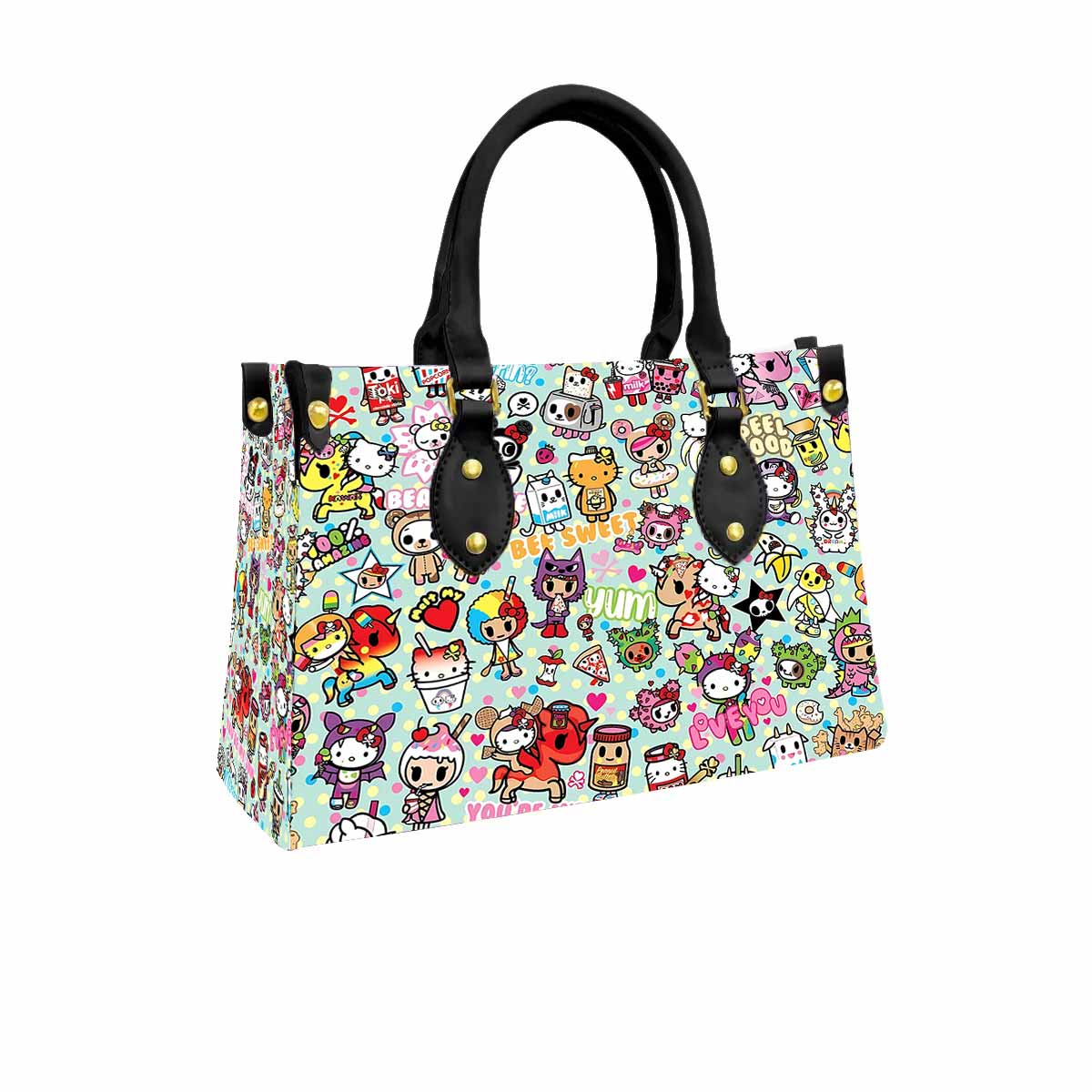 Hello Kitty Joyful Women Tote Bag with Black Handles