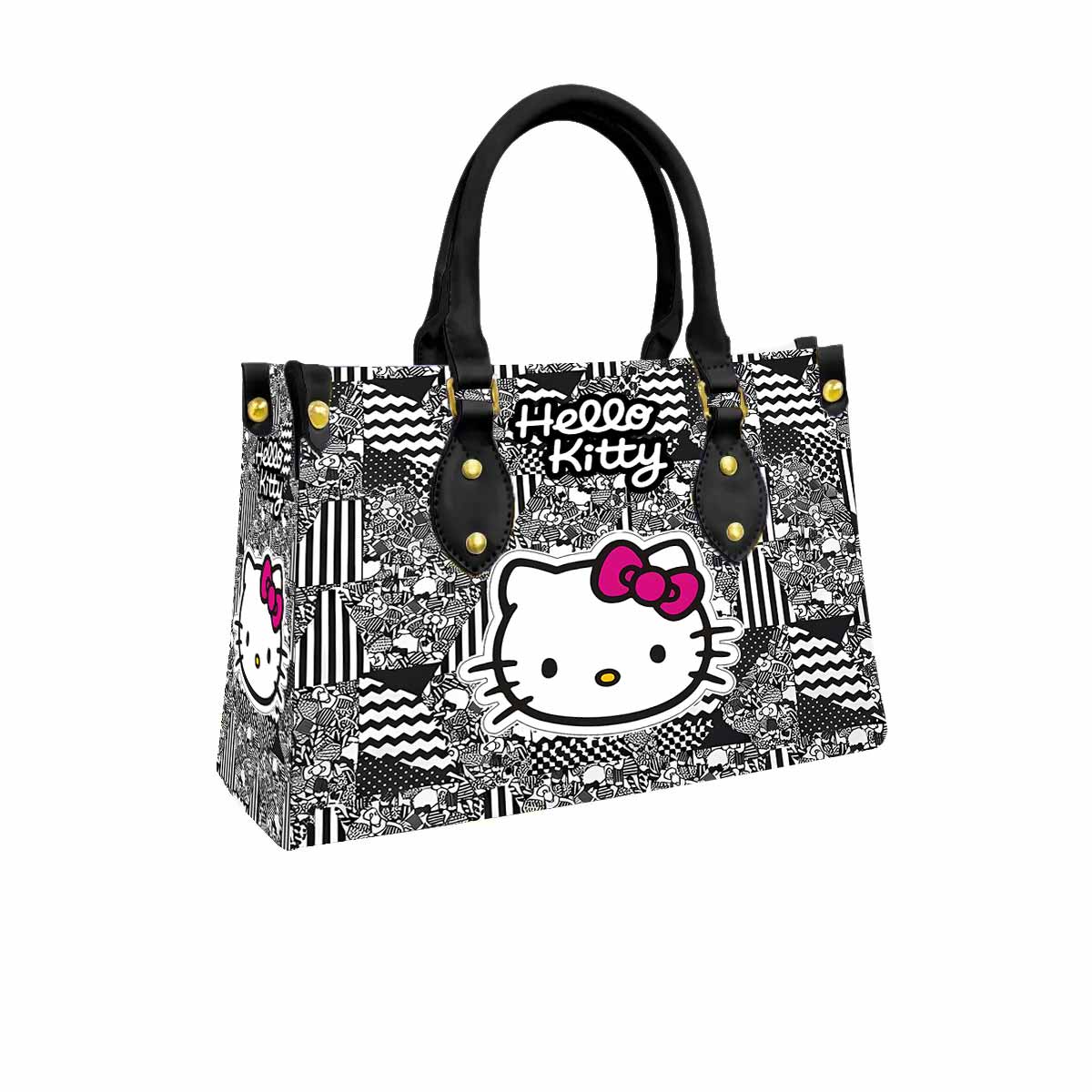 Sanario Hello Kitty Women Tote Bag with Black Handles