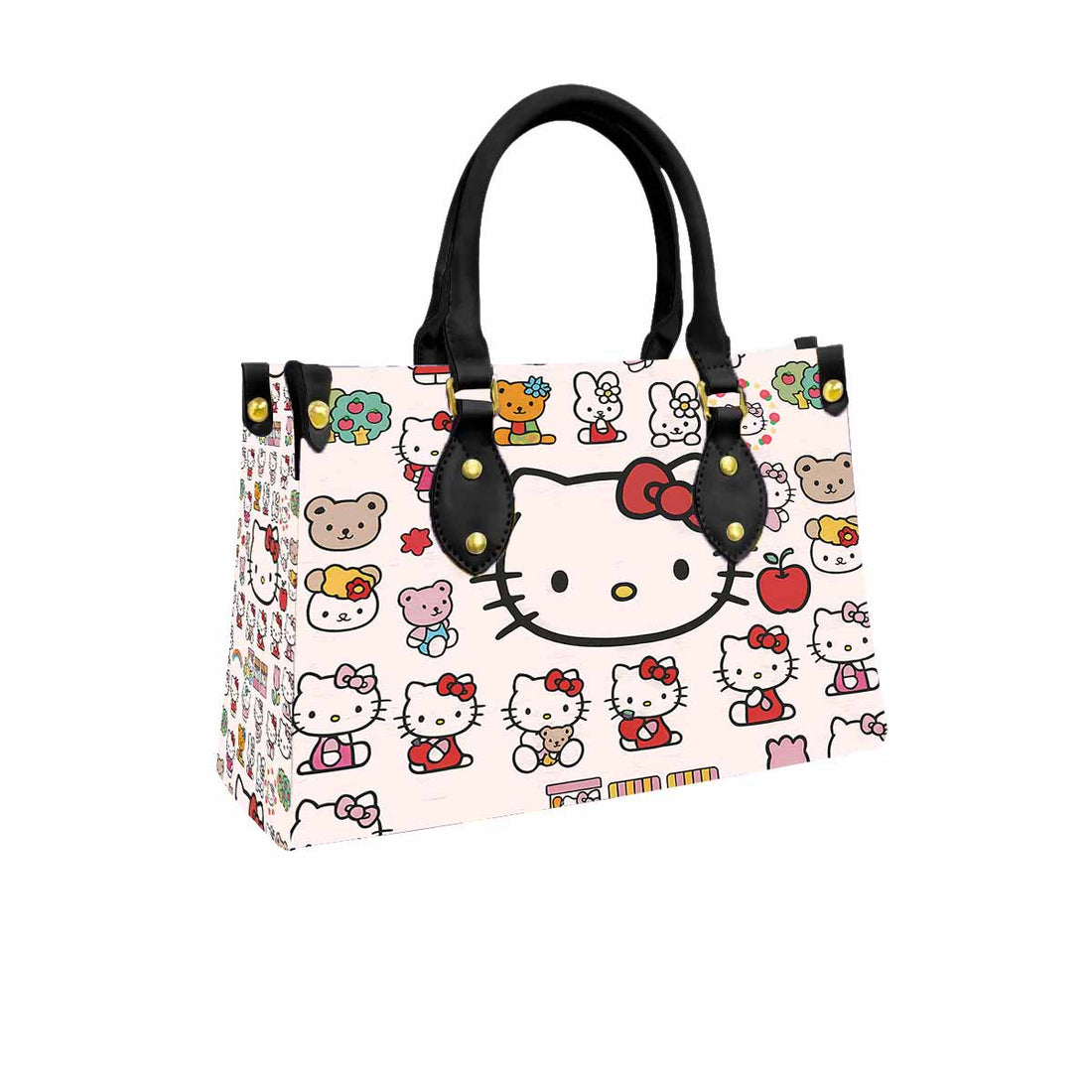 Hello Kitty Cute Pink Women Tote Bag with Black Handles