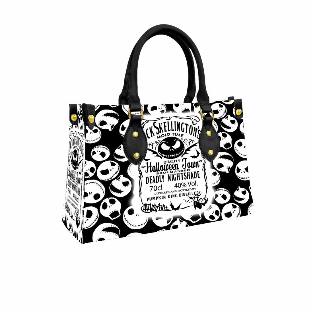 Jack Skellington's Mold Time Women Tote Bag with Black Handles