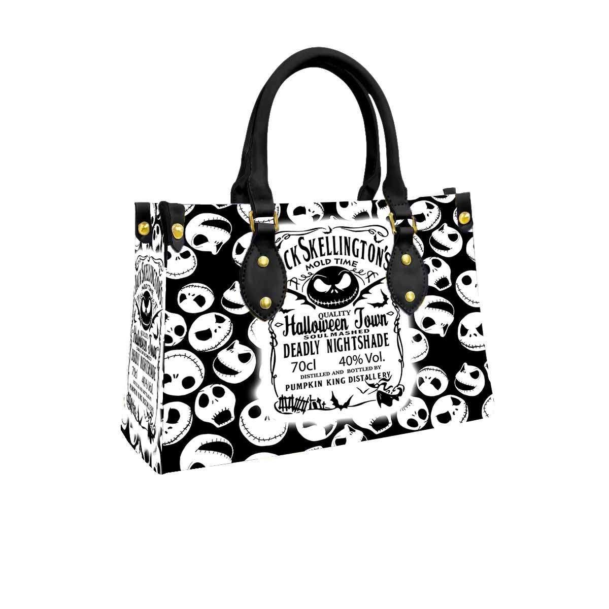 Jack Skellington's Mold Time Women Tote Bag with Black Handles