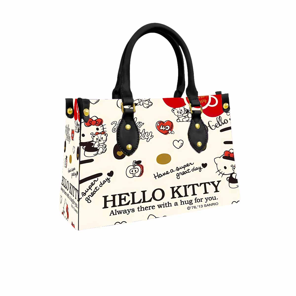 Hello Kitty 40th Anniversary Women Tote Bag with Black Handles