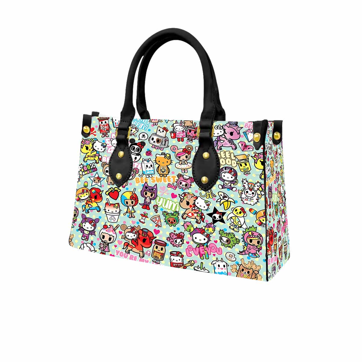 Hello Kitty Joyful Women Tote Bag with Black Handles