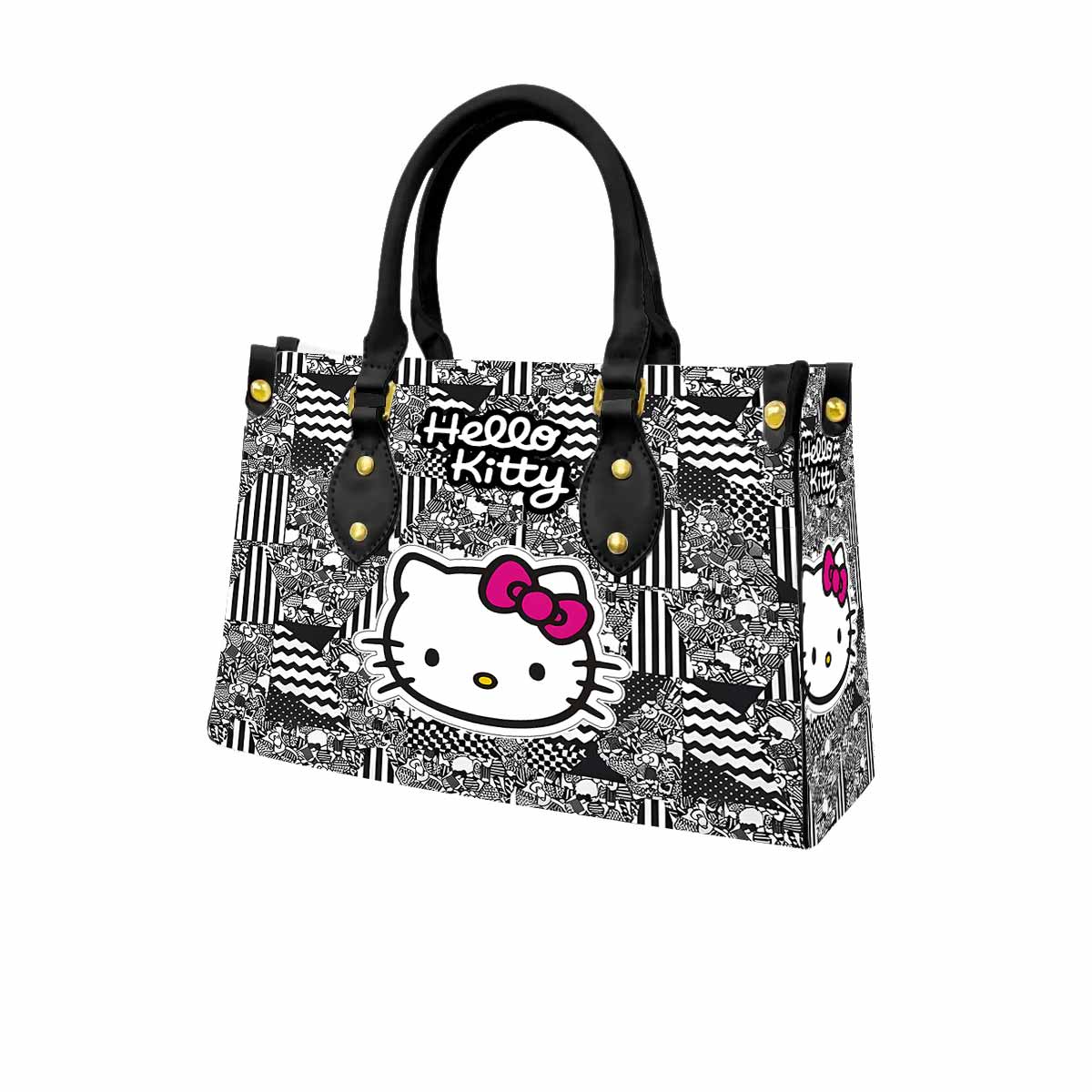 Sanario Hello Kitty Women Tote Bag with Black Handles