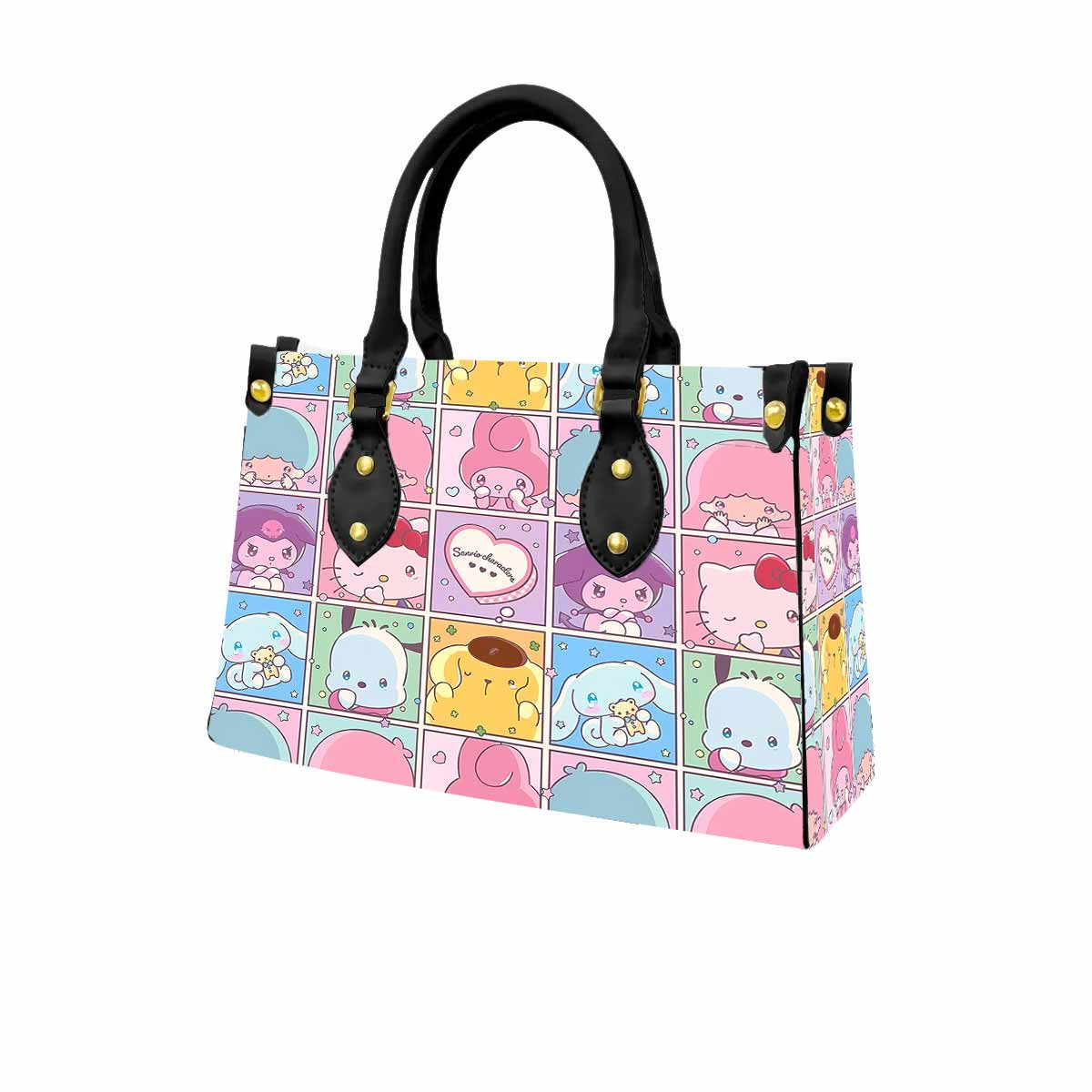 Hello Kitty And Friends Women Tote Bag with Black Handles