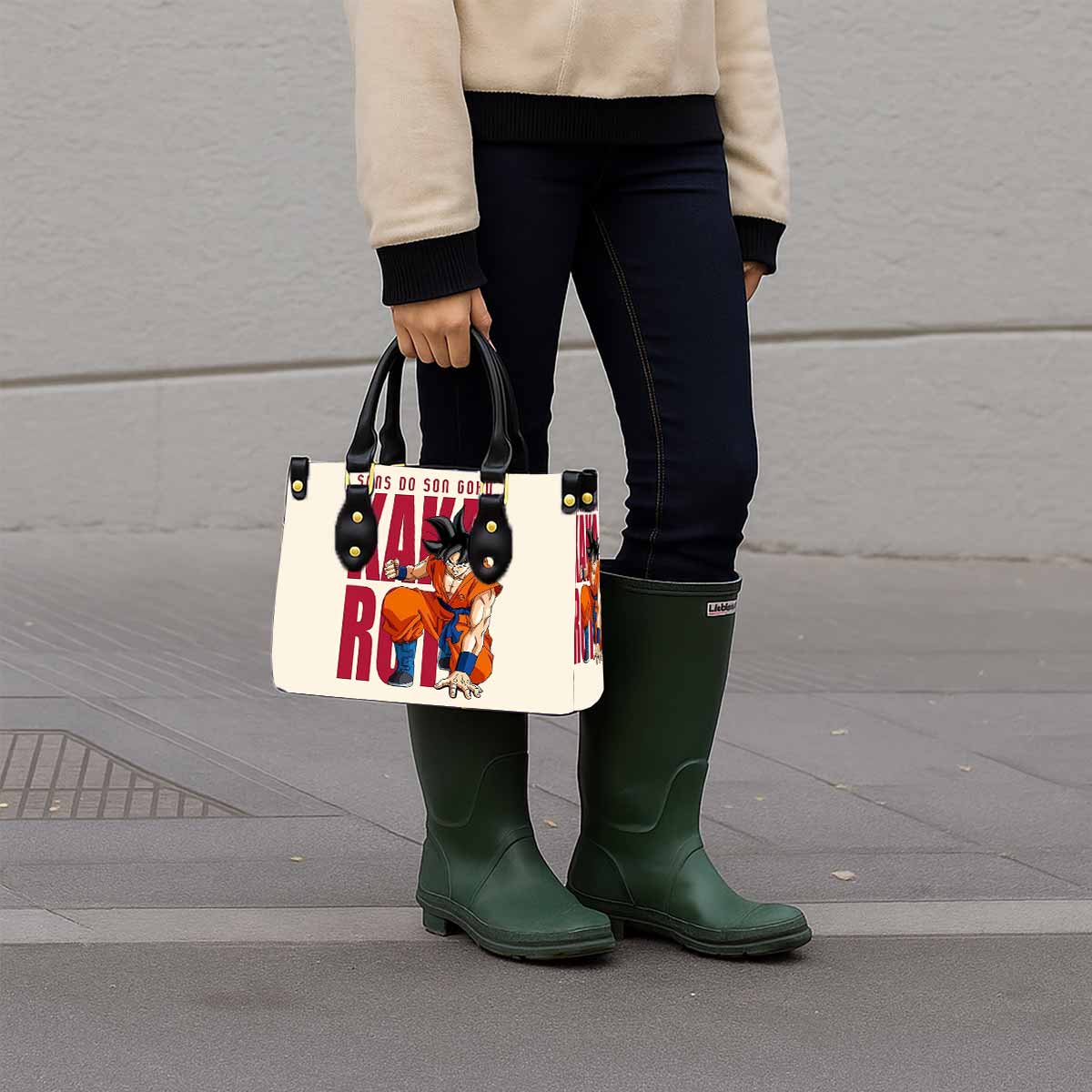 Sons Do Son Goku Women Tote Bag with Black Handles