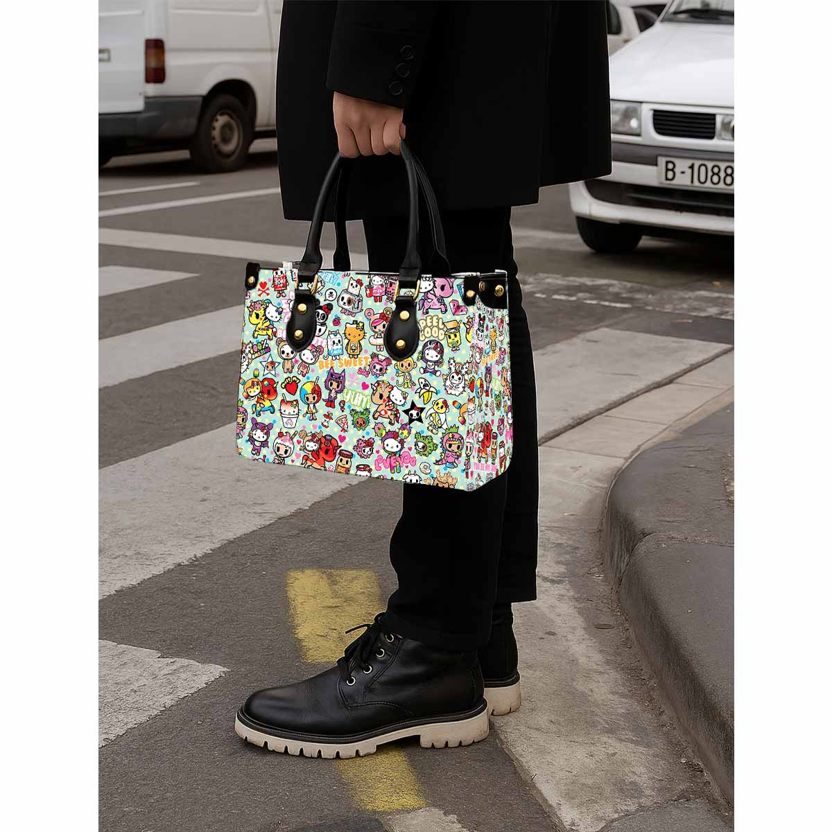 Hello Kitty Joyful Women Tote Bag with Black Handles