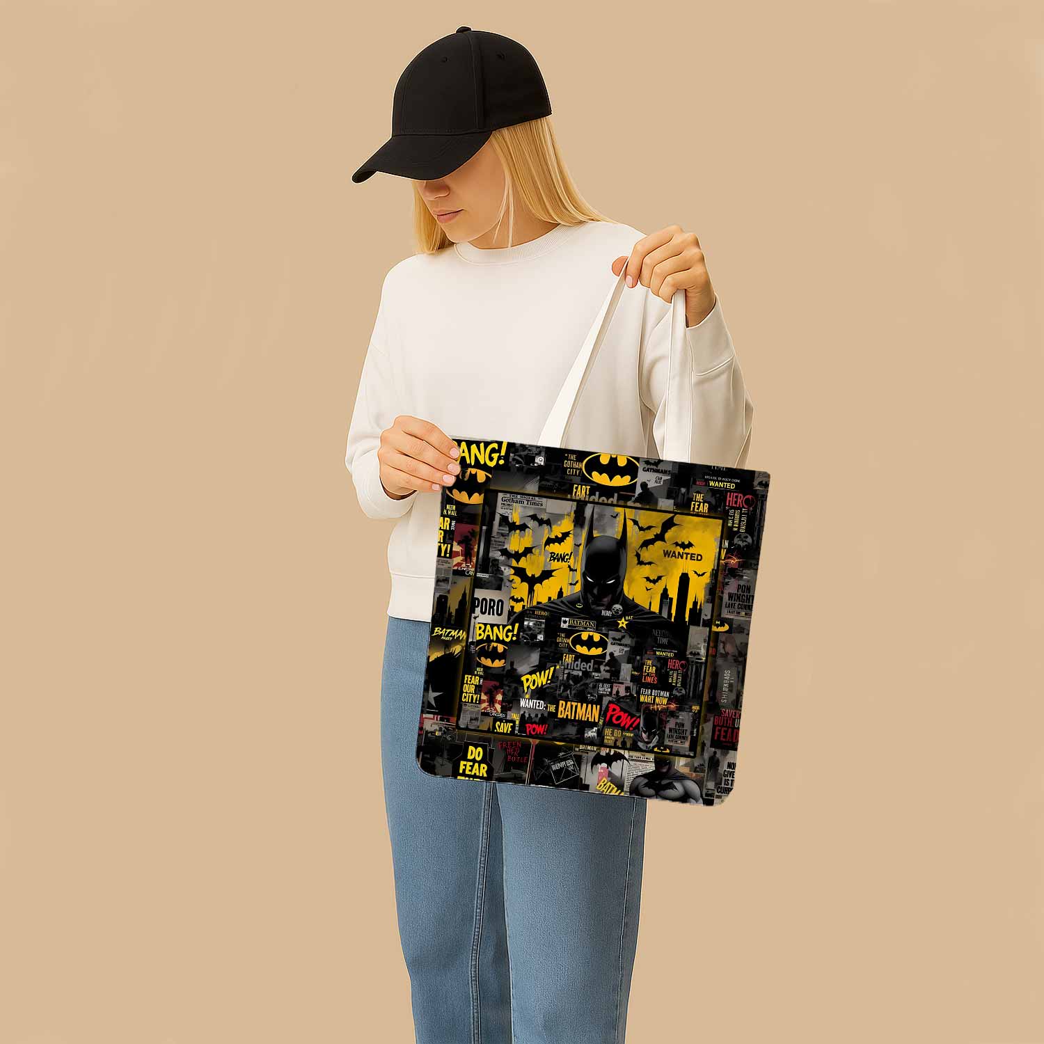 Batman Canvas Bag with Shoulder Strap