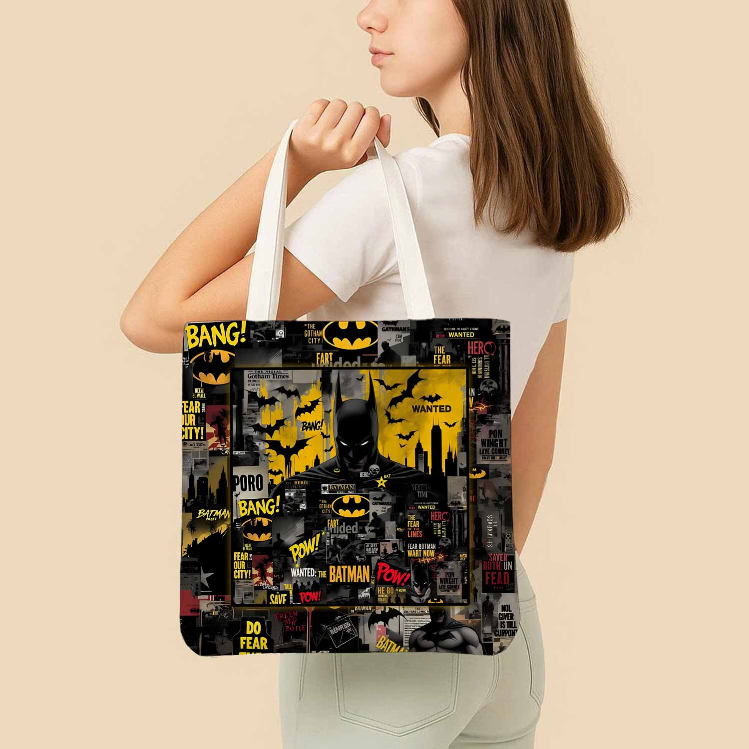 Batman Canvas Bag with Shoulder Strap