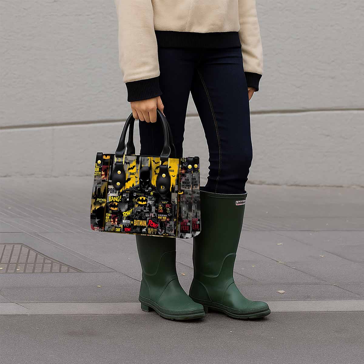 Batman Women Tote Bag with Black Handles