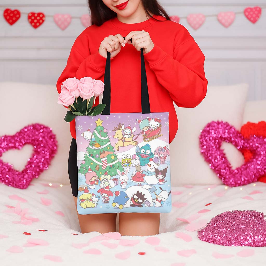 Christmas Hello Kitty Canvas Tote Bag - Image 5