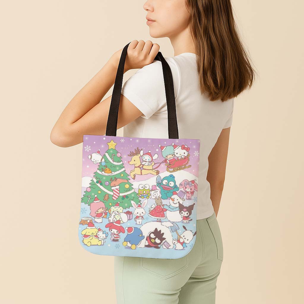 Christmas Hello Kitty Canvas Tote Bag - Image 7