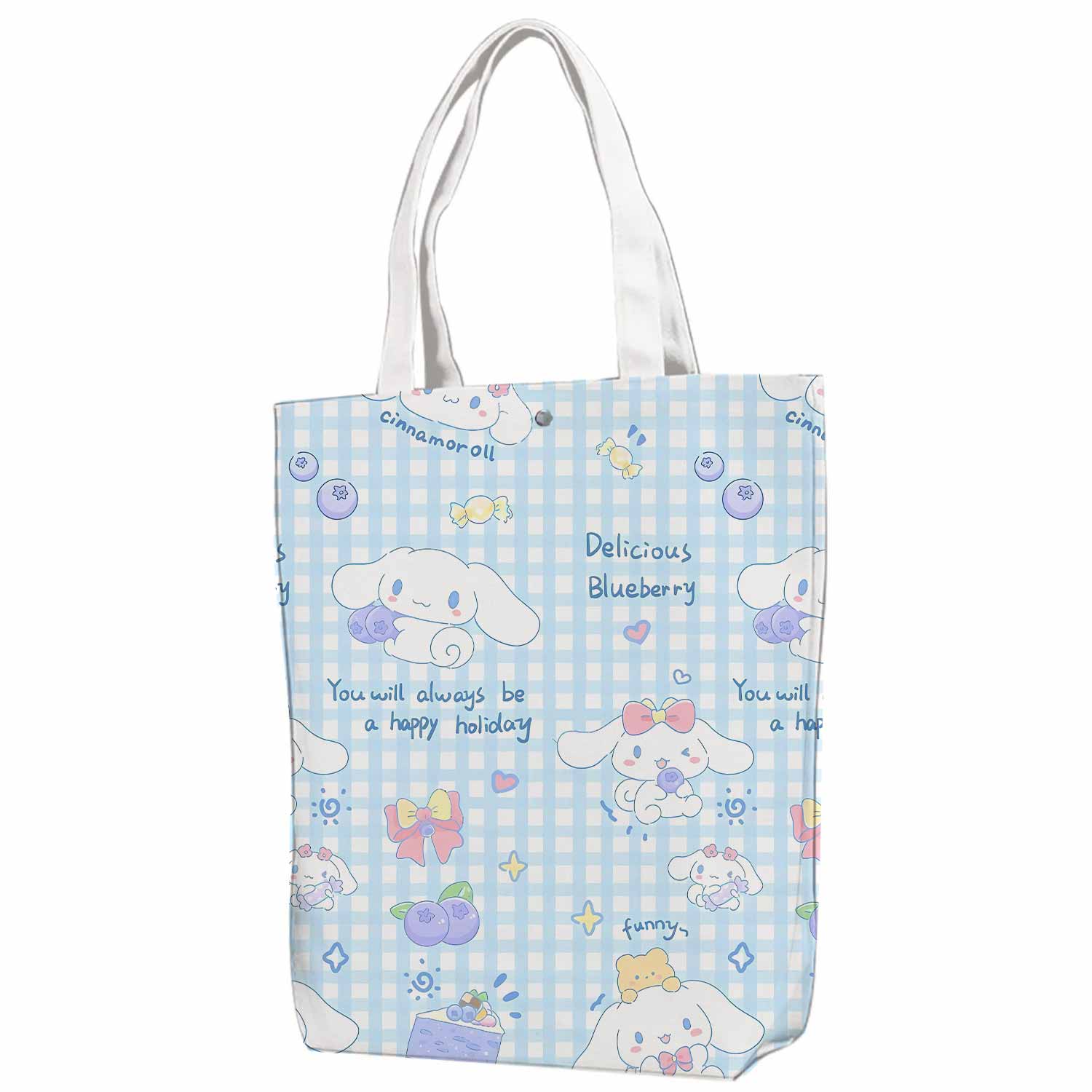 Cinnamoroll Blueberry Canvas Bag with Shoulder Strap