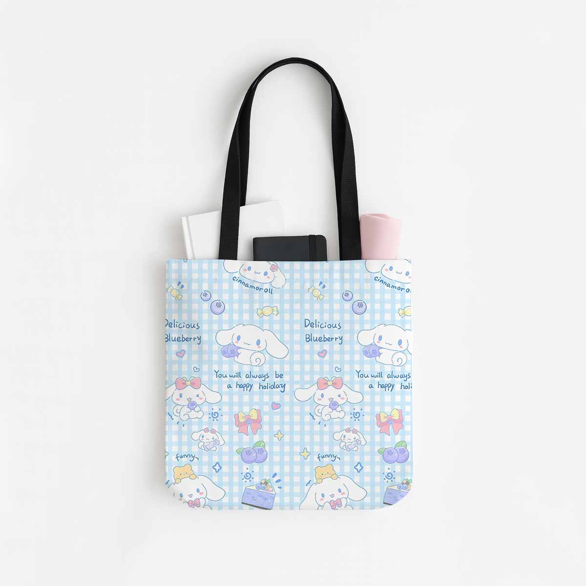 Cinnamoroll Blueberry Canvas Tote Bag