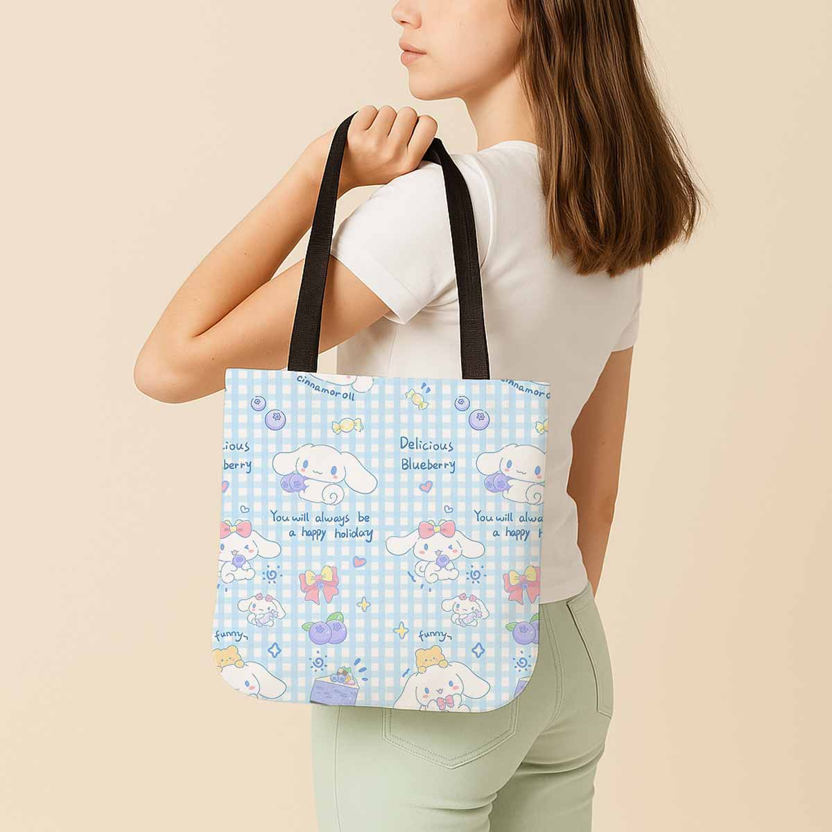 Cinnamoroll Blueberry Canvas Tote Bag