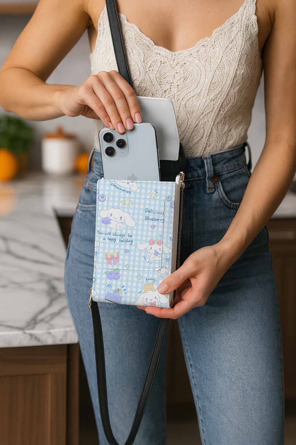 Cinnamoroll Blueberry Mobile Phone Chest Bag