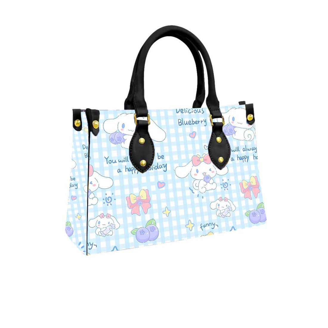 Cinnamoroll Blueberry Women Tote Bag with Black Handles