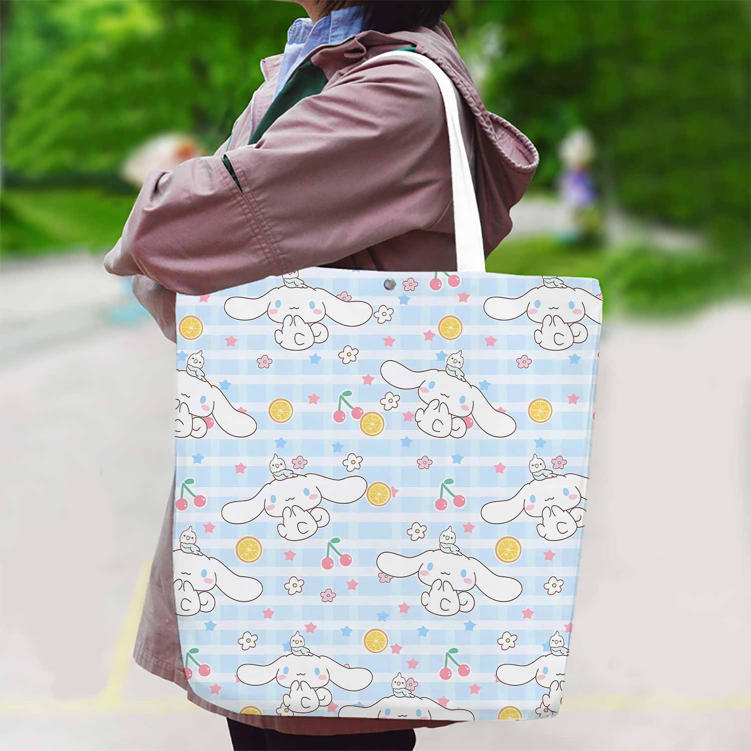 Cinnamoroll Cherry Canvas Bag with Shoulder Strap