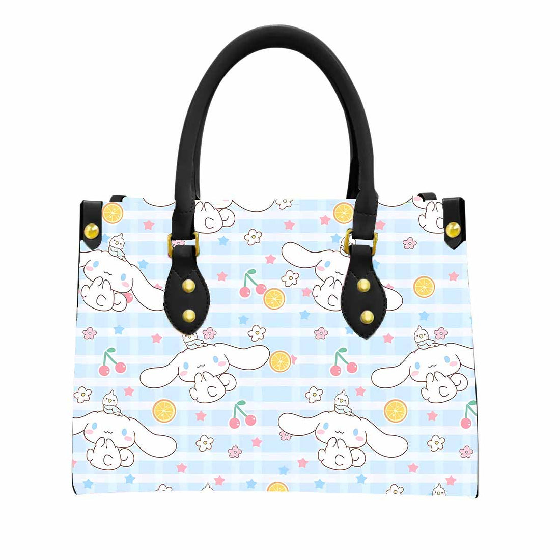 Cinnamoroll Cherry Women Tote Bag with Black Handles
