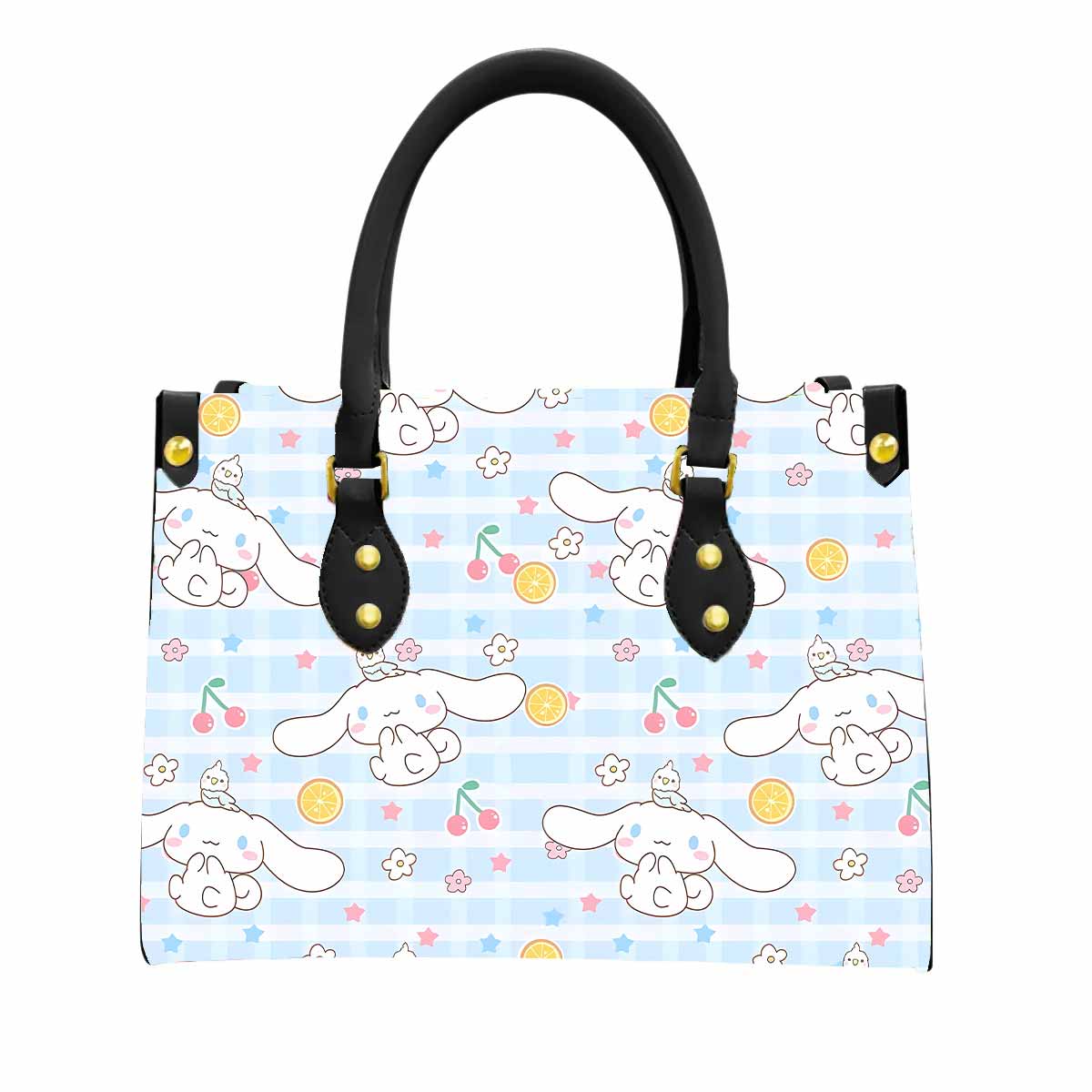 Cinnamoroll Cherry Women Tote Bag with Black Handles
