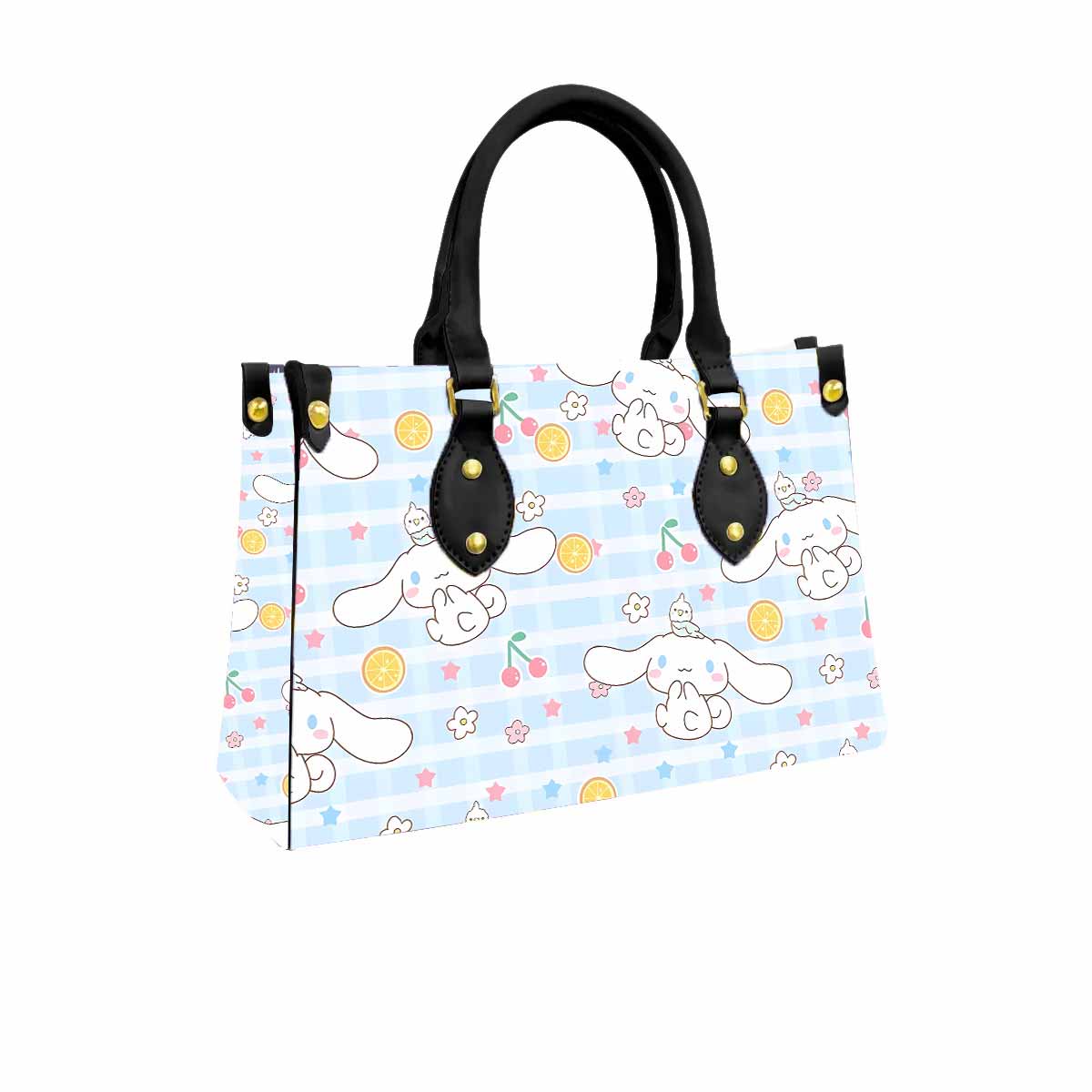 Cinnamoroll Cherry Women Tote Bag with Black Handles