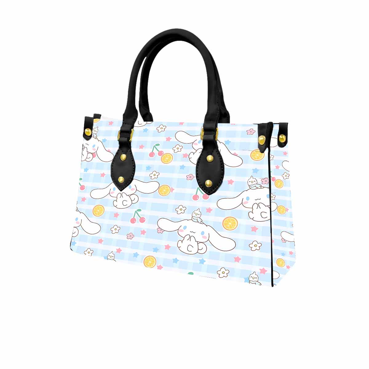 Cinnamoroll Cherry Women Tote Bag with Black Handles