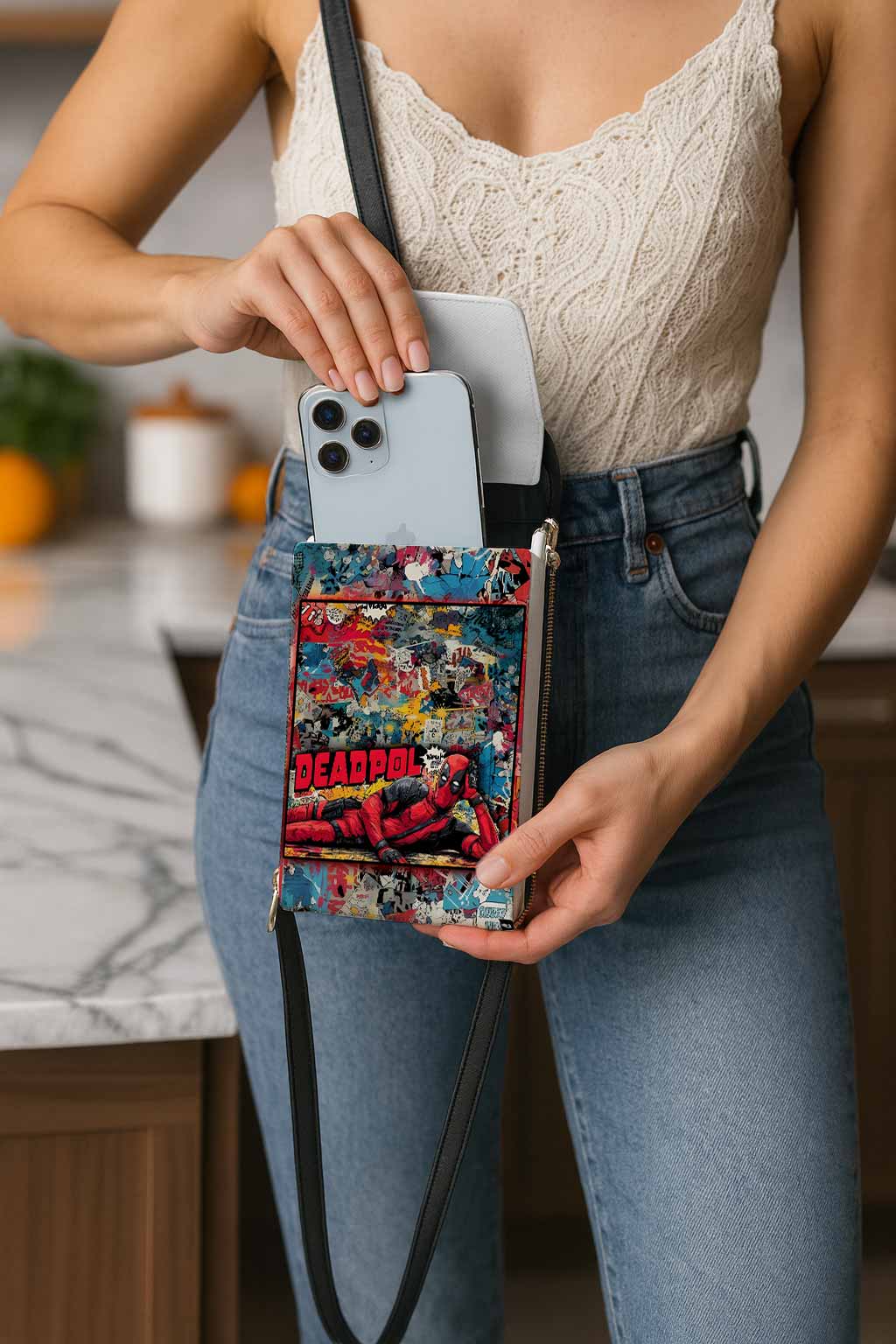 Deadpool Mobile Phone Chest Bag