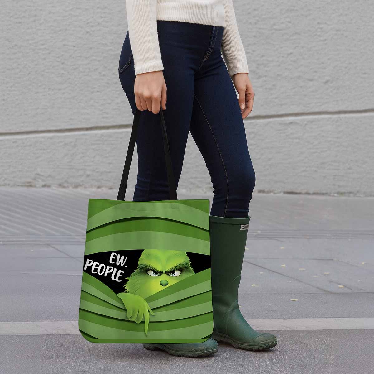 Ew People Grinch Canvas Tote Bag