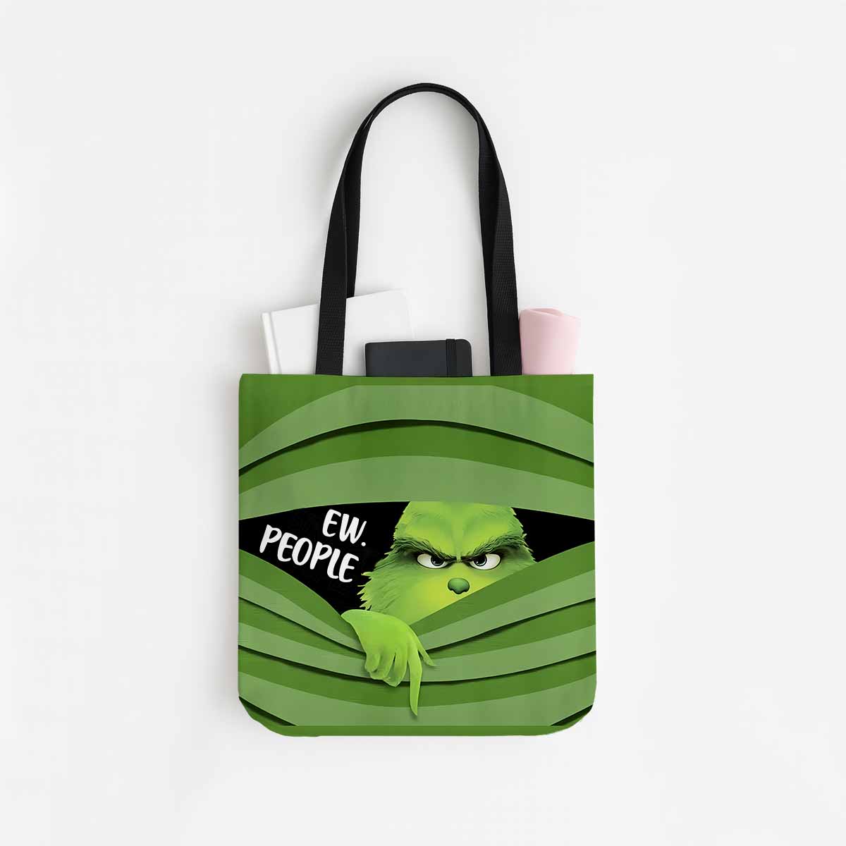 Ew People Grinch Canvas Tote Bag
