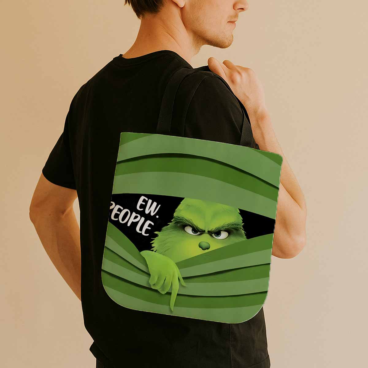 Ew People Grinch Canvas Tote Bag