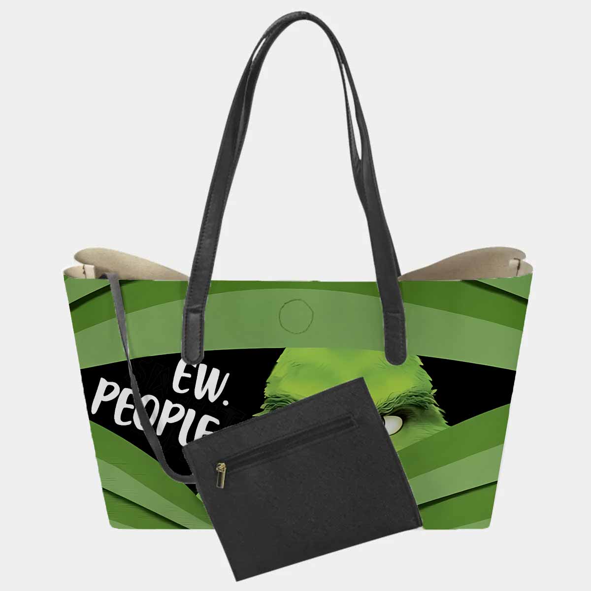 Ew People Grinch Hand Bag and Mini Purse Set