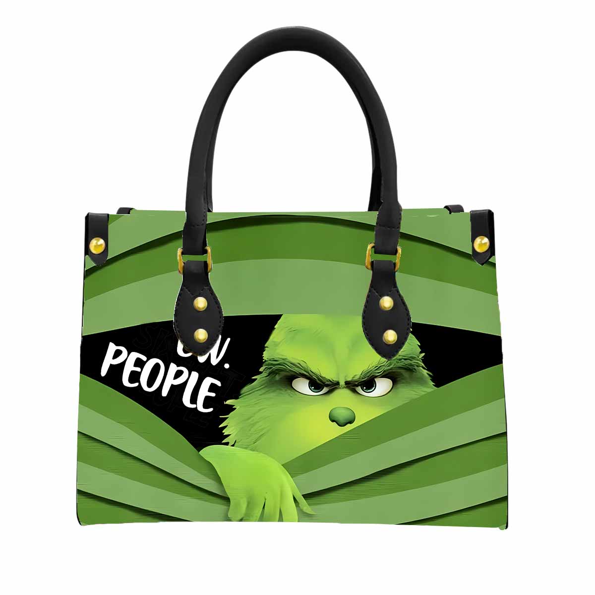 Ew People Grinch Women Tote Bag with Black Handles