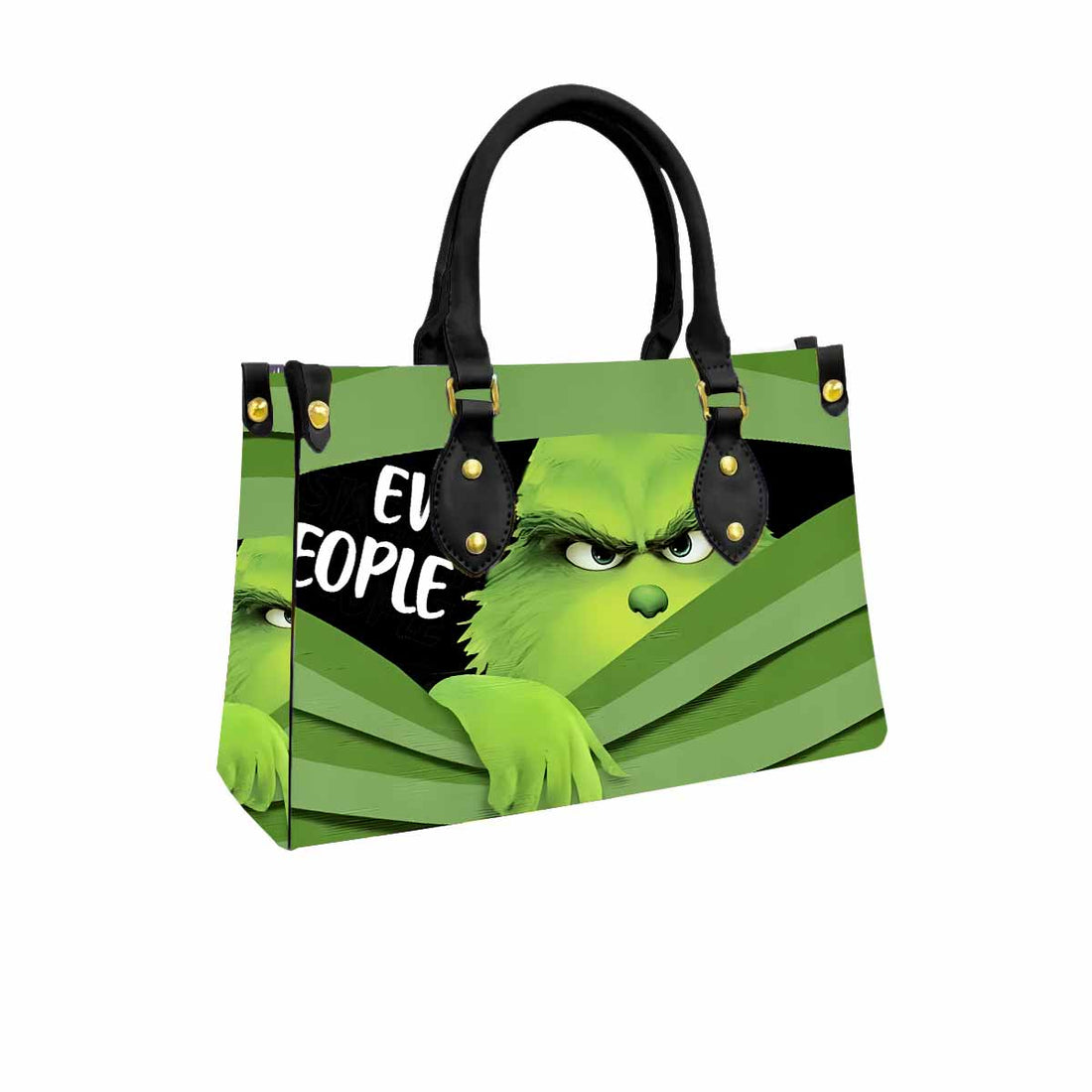Ew People Grinch Women Tote Bag with Black Handles