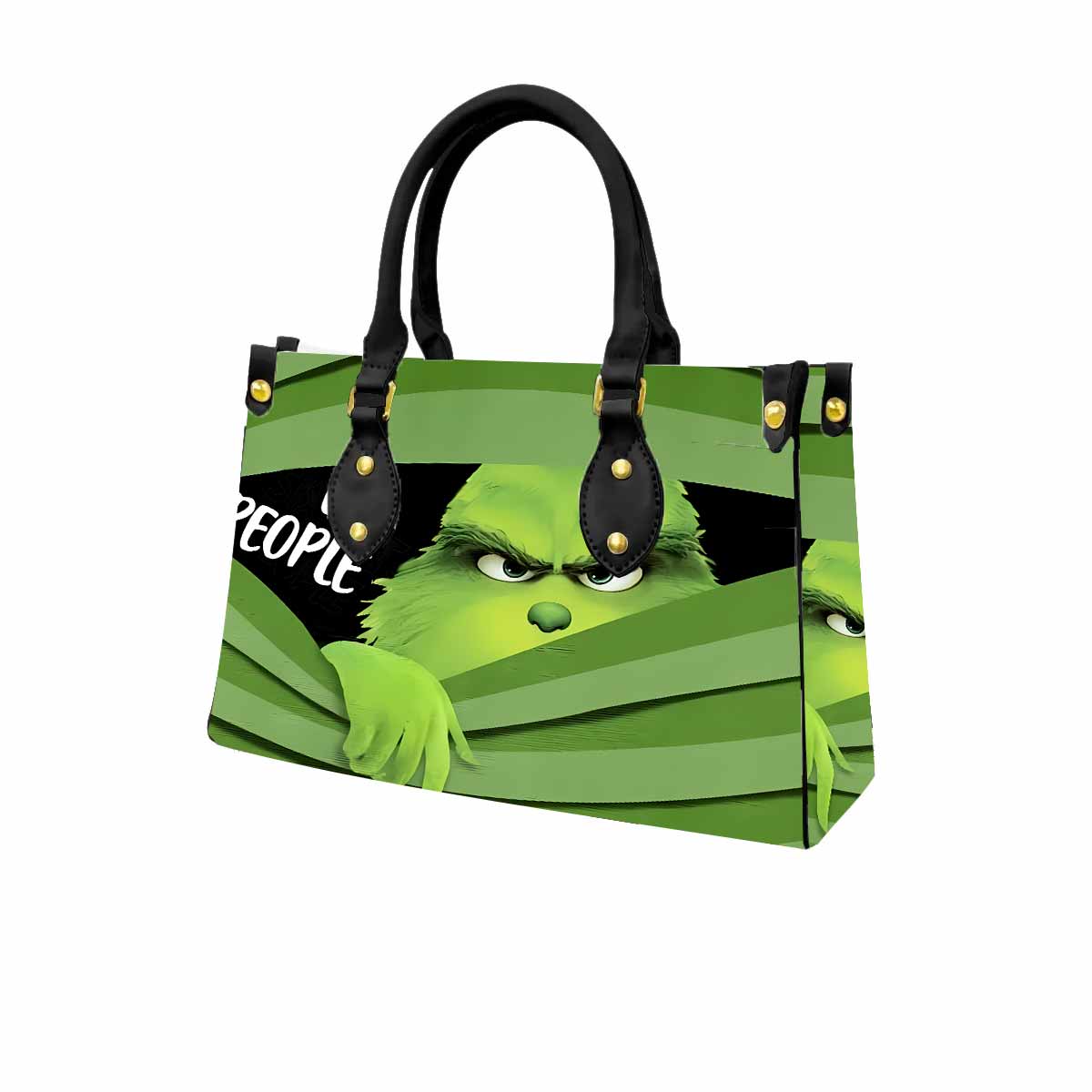 Ew People Grinch Women Tote Bag with Black Handles