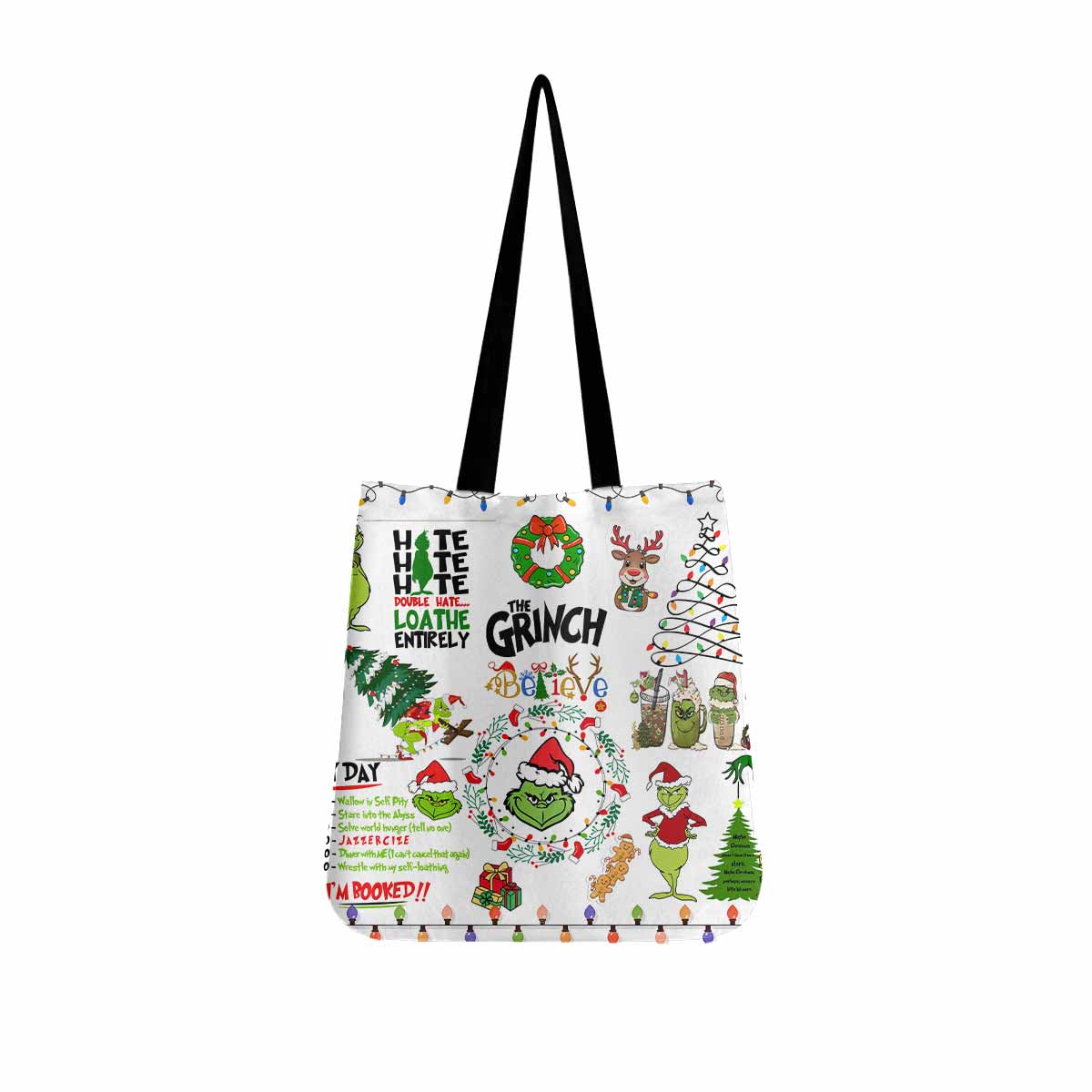 Grinch Hate Loathe Entirely Canvas Tote Bag