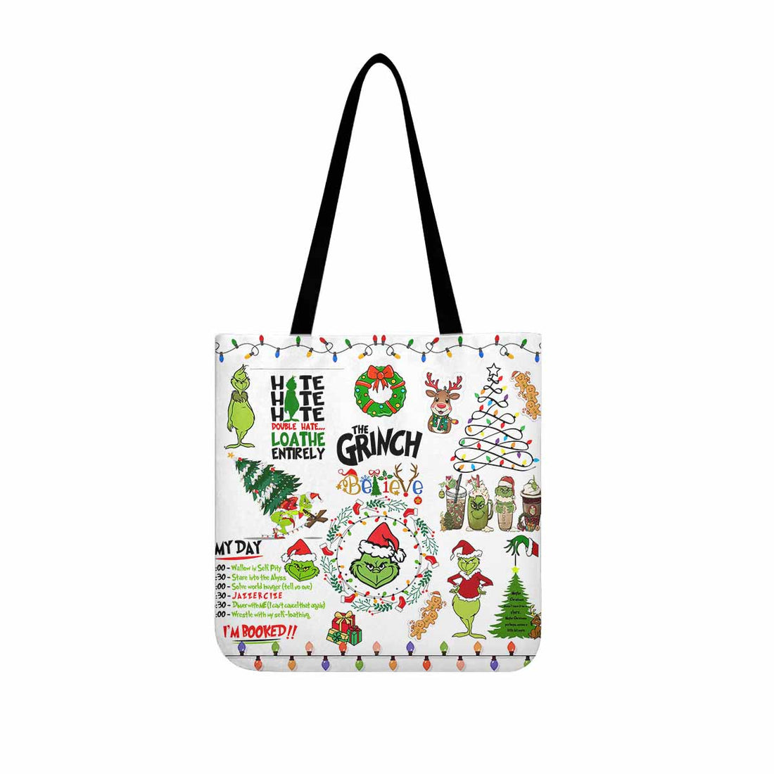Grinch Hate Loathe Entirely Canvas Tote Bag