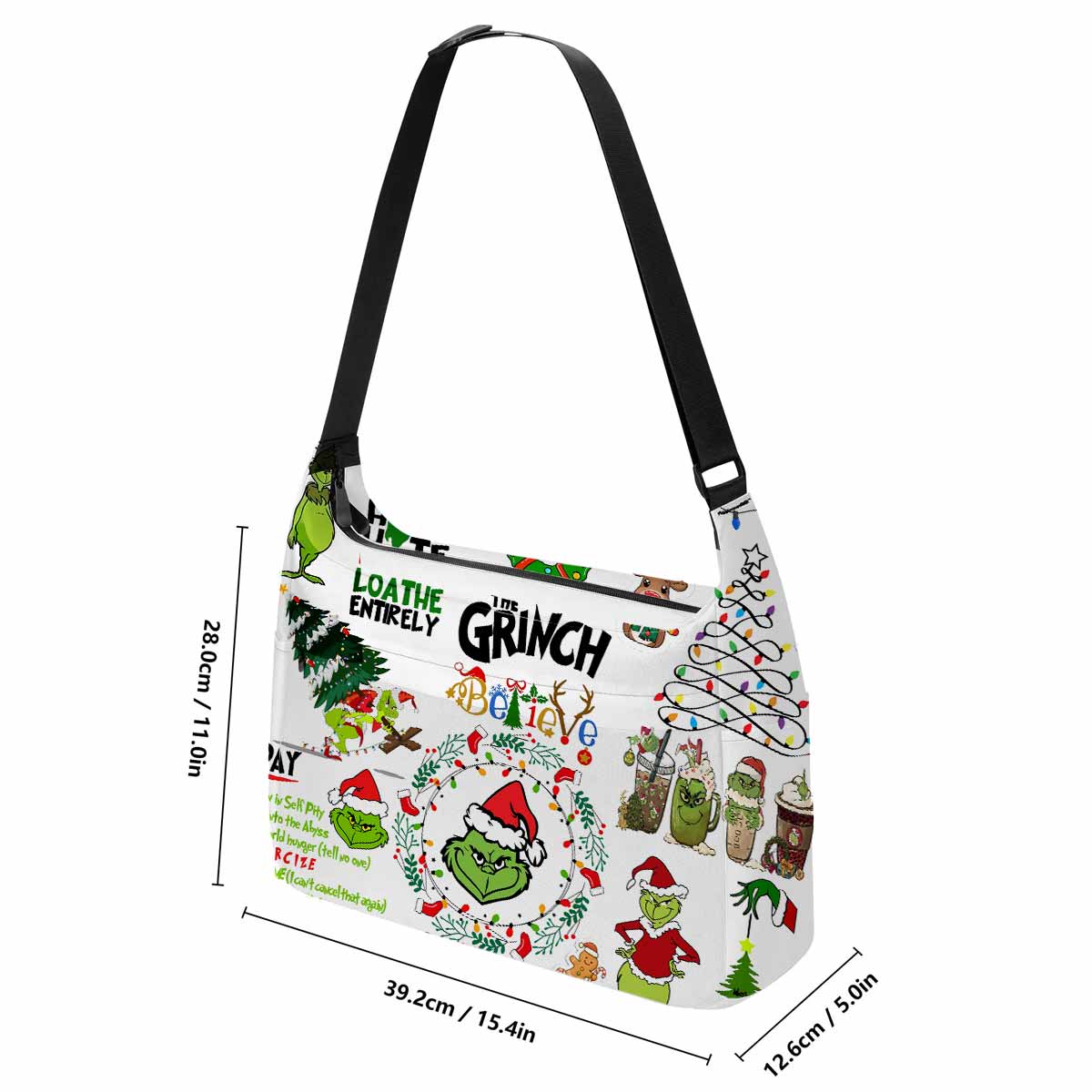 Grinch Hate Loathe Entirely Messenger Bag