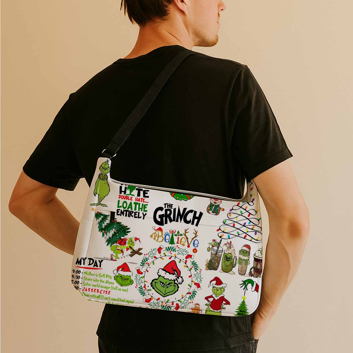 Grinch Hate Loathe Entirely Messenger Bag
